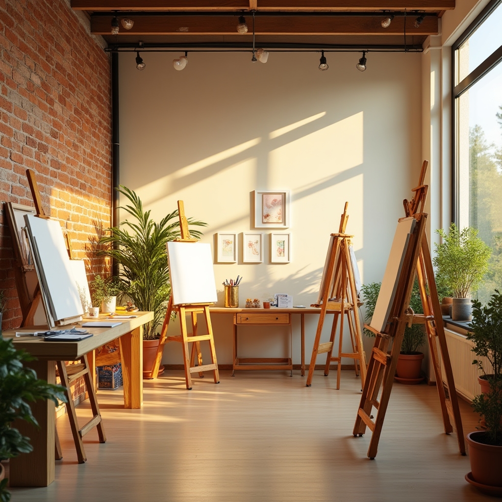 Atmosfera caldă a studioului creativ Qulavnixx cu lumină naturală
